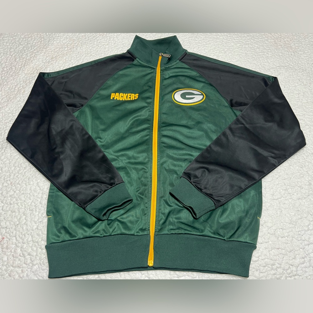 Green Bay Packers NFL Full Zip Jacket Mens Medium NO FLAWS - Picture 1 of 6